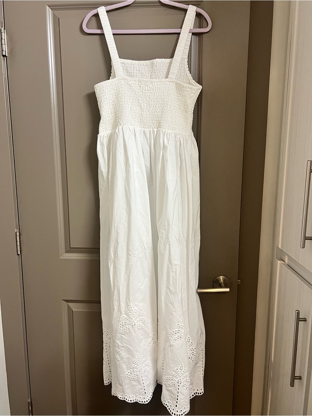 Marine Layer Selene Eyelet Maxi Dress Large white Cotton - Picture 4 of 8